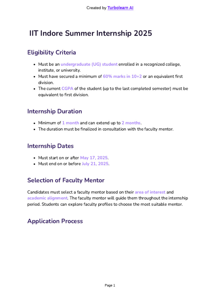 IIT Indore Summer Internship 2025 Guide | PDF | Engineering | Physics