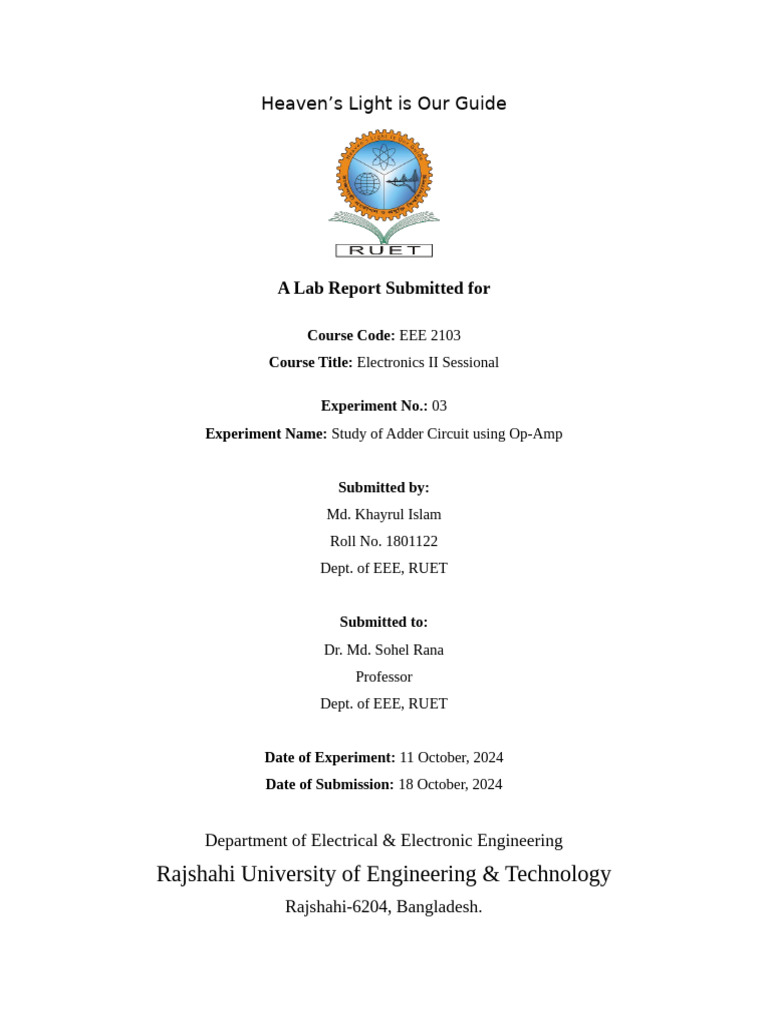 Lab Report Format | PDF