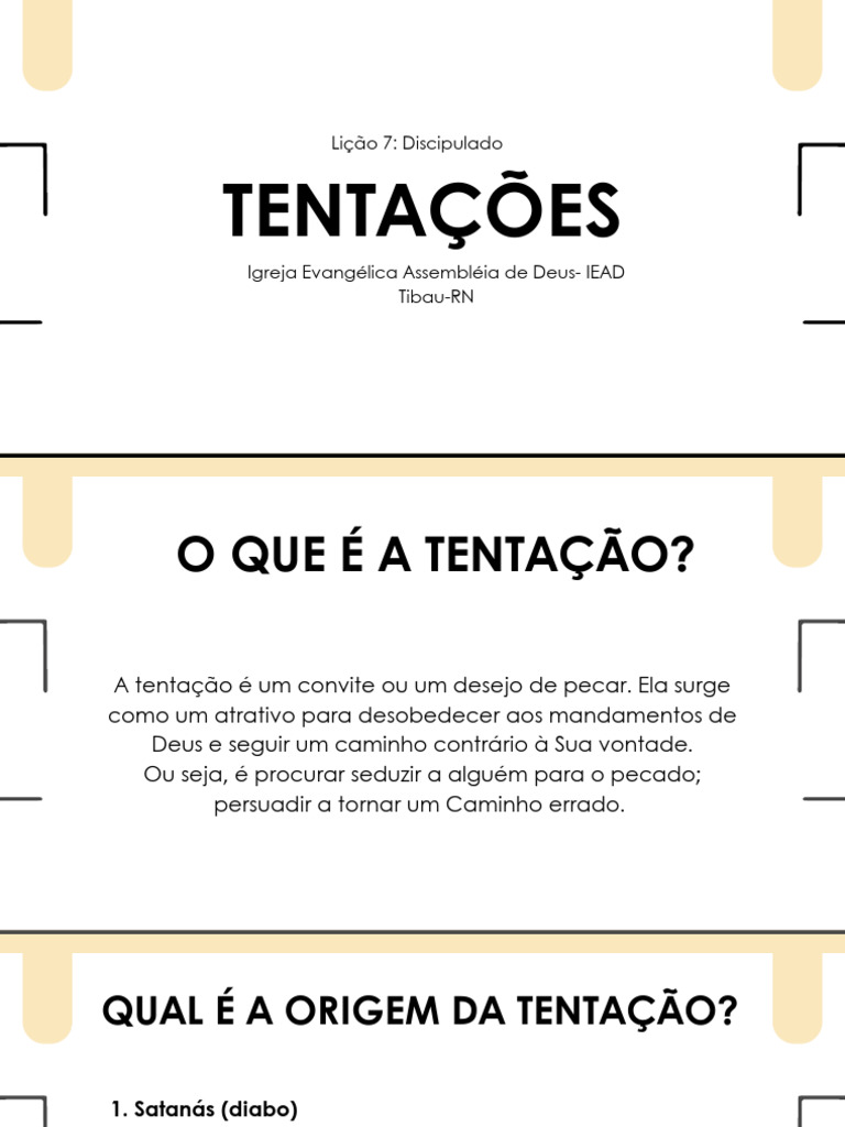 O Que é Tentação na Bíblia? | PDF | Tentação | Pecado