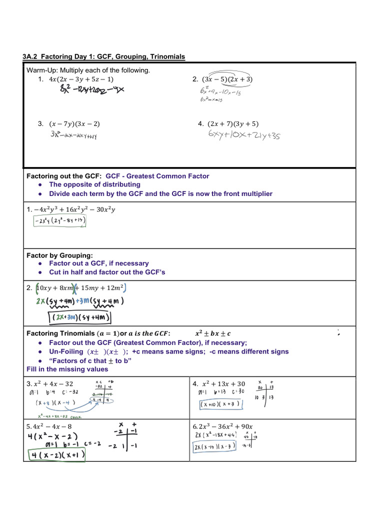 Unfoiling Techniques in Factoring | PDF