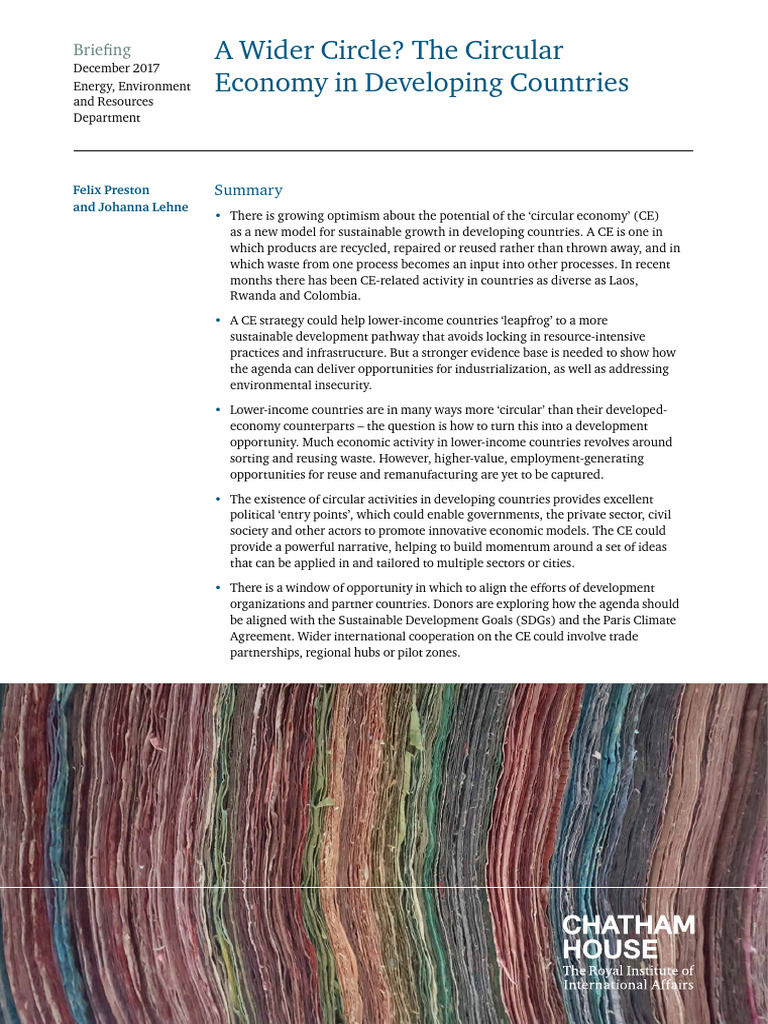 Circular Economy in Developing Nations | PDF | Sustainable Development ...