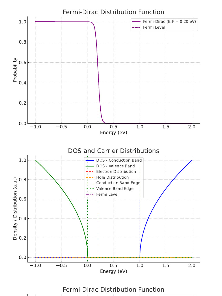 Semiconductor Energy Distribution Graphs | PDF | Valence And Conduction ...