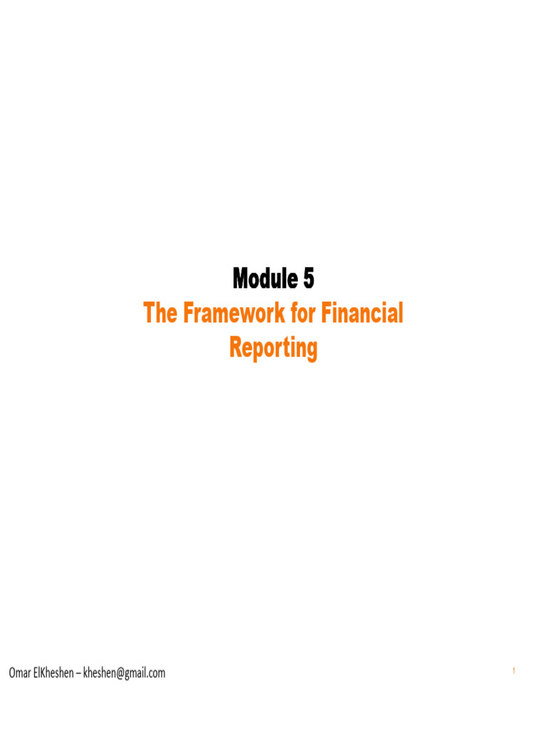 Financial Reporting Framework Overview | PDF | Income Statement ...