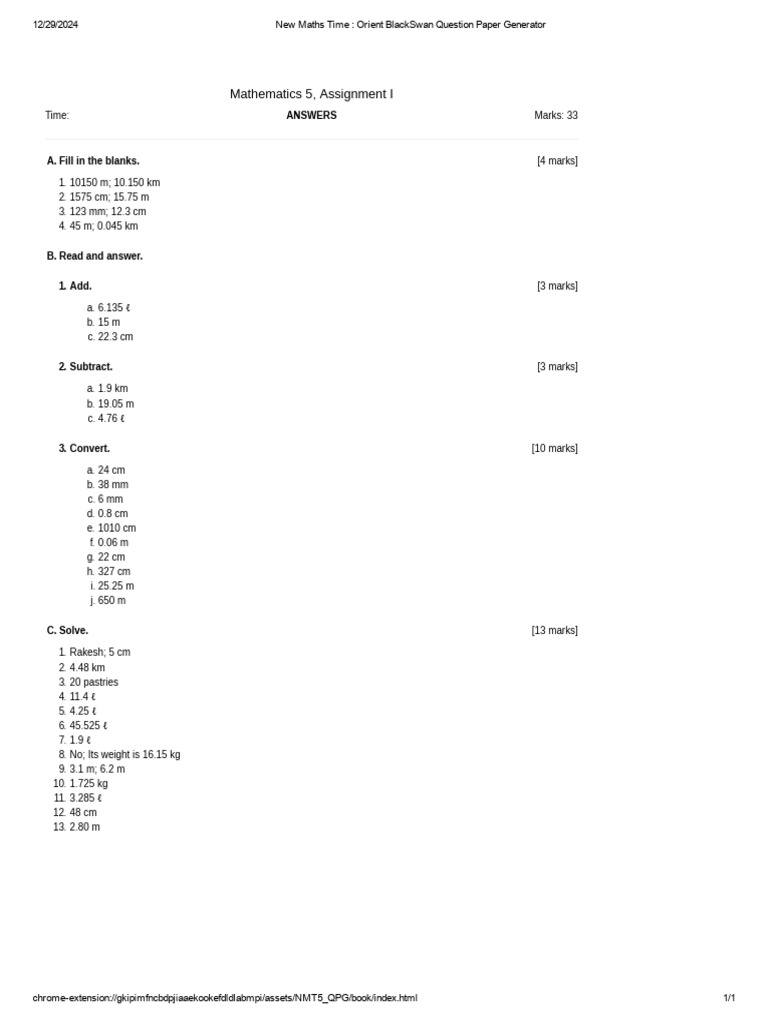 Maths Assignment Solutions PDF | PDF