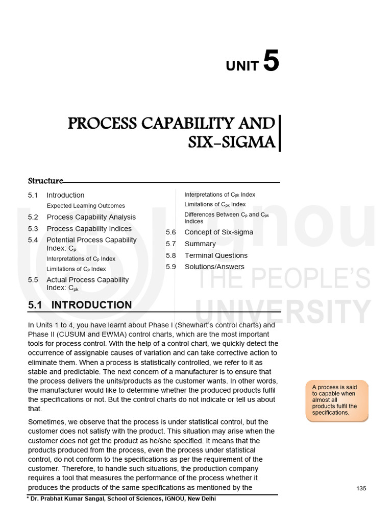 Process Capability and Customer Satisfaction | PDF | Standard Deviation ...