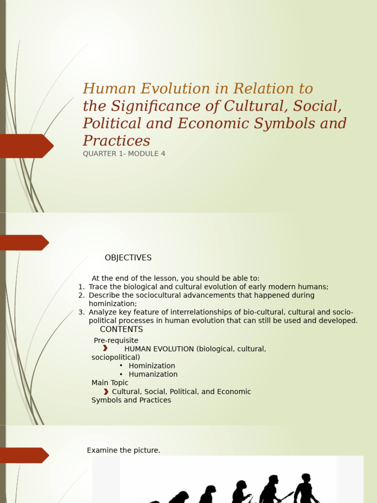 Human Evolution: Cultural and Social Insights | PDF | Human Evolution ...