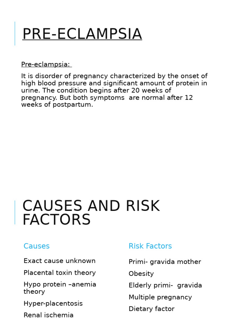 Pre Eclampsia | PDF