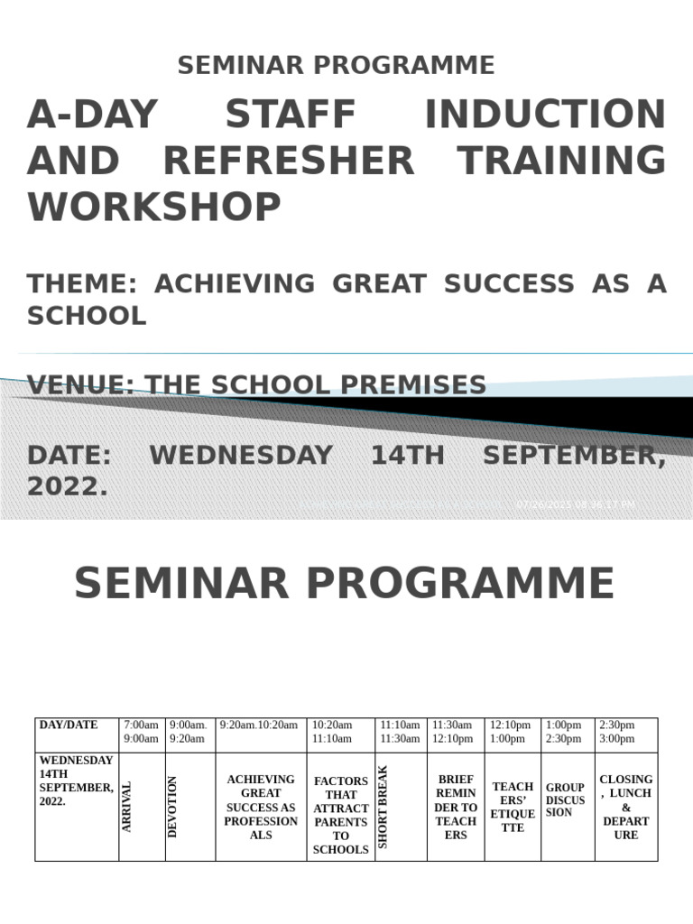 Seminar Programme | PDF
