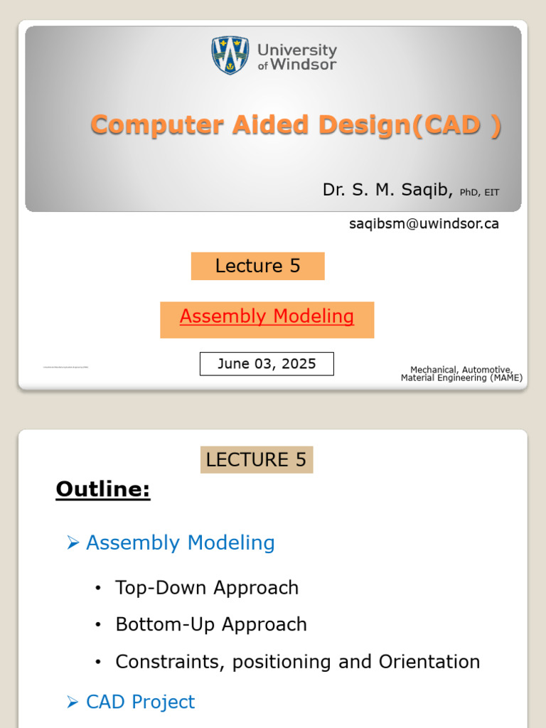 Assembly Modeling in CAD Systems | PDF | Computer Aided Design | System