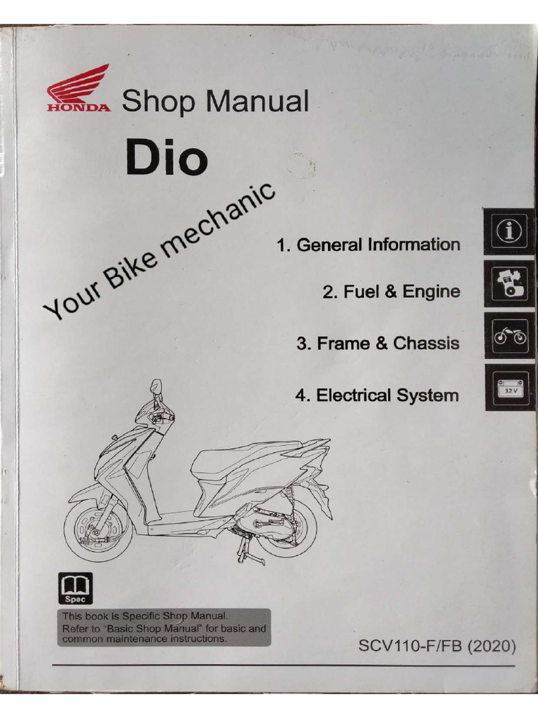 Honda Dio Service and User Manuals | PDF