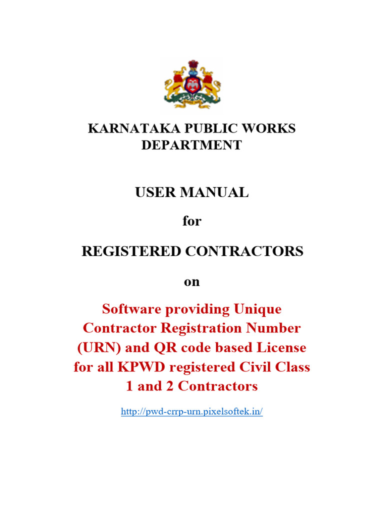 KPWD Contractor License User Manual | PDF | Qr Code | Computing
