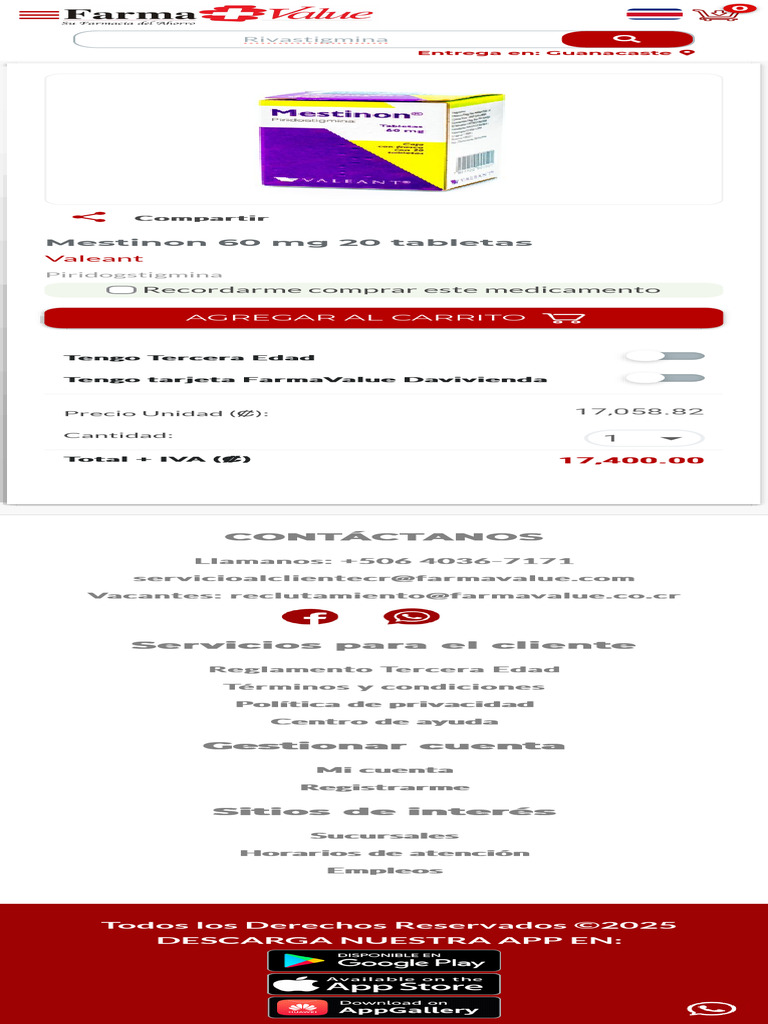 Contacto y Servicios de FarmaValue | PDF