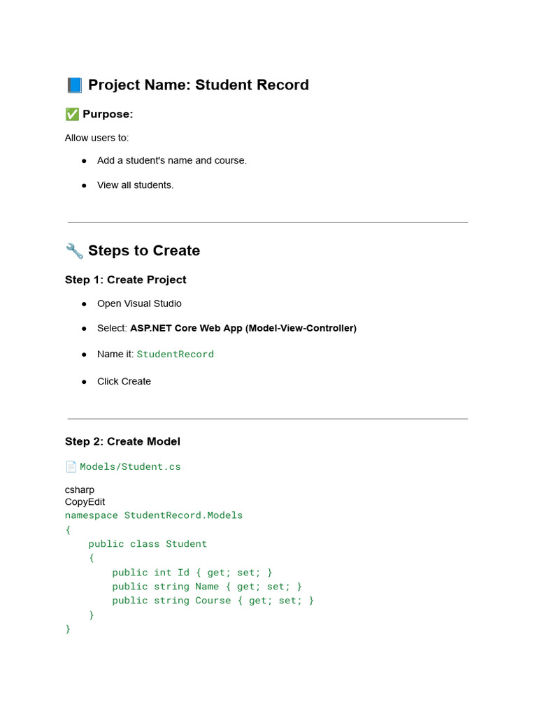 Student Record Management App Guide | PDF