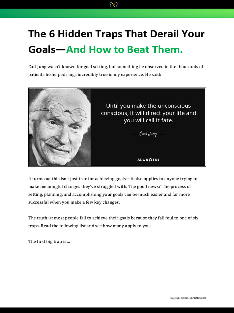 6 Hidden Traps That Derail Your Goals | PDF | Goal | Thought