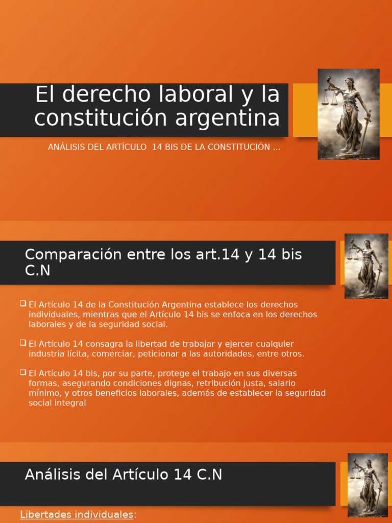 El Derecho Laboral y La Constitución Argentina | PDF