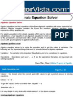 Algebraic Equation Solver