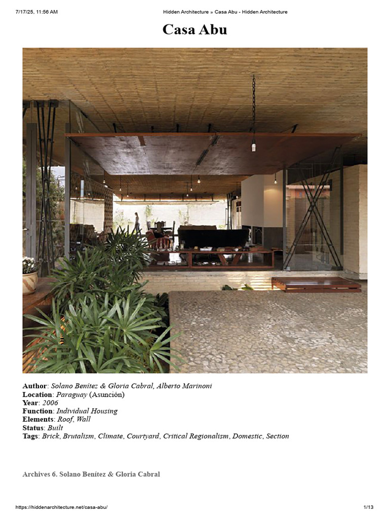 Casa Abu - Hidden Architecture | PDF