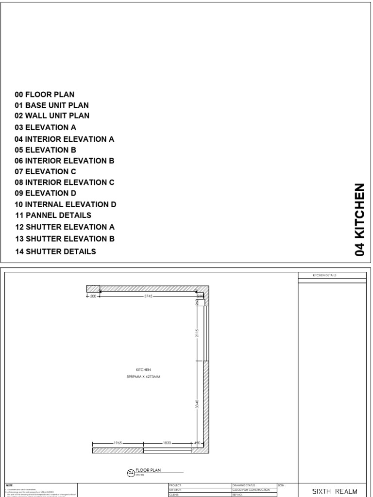 Kitchen Detail Drawings Overview | PDF | Kitchen | Home