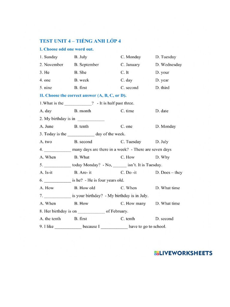 Test U4 g4 | PDF