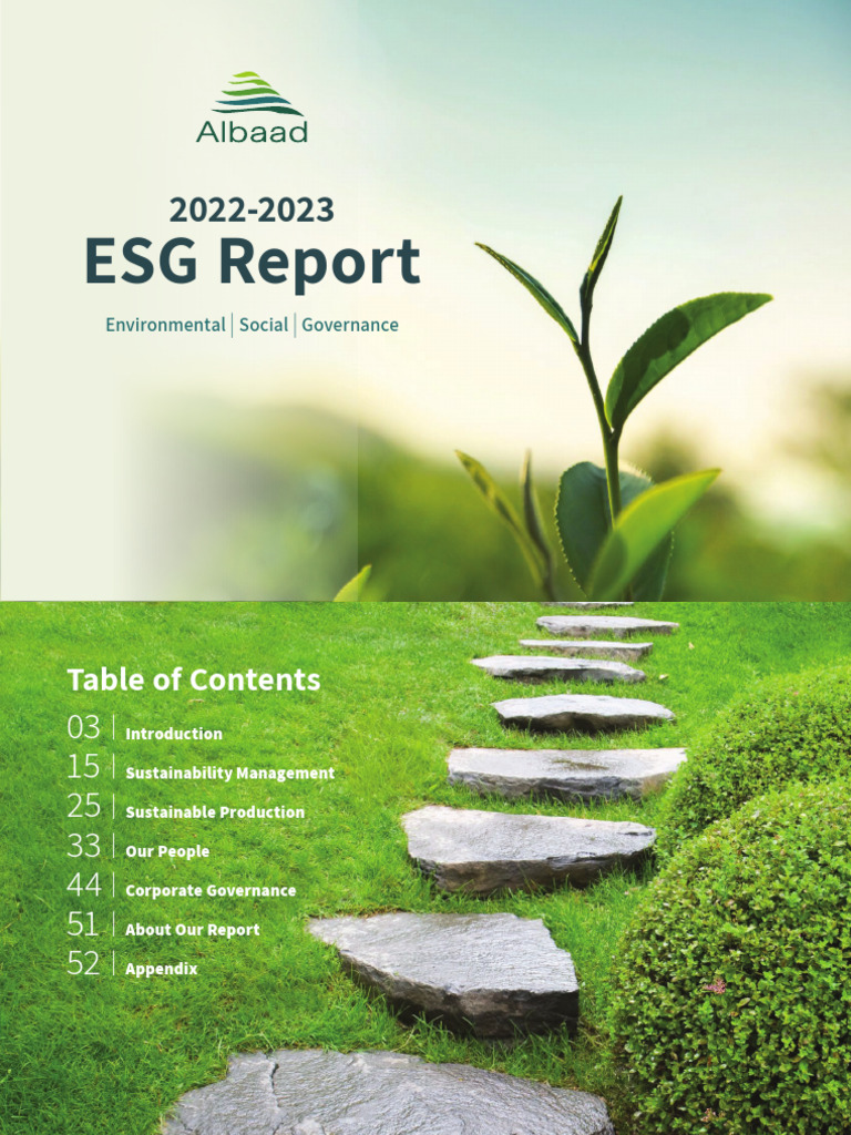 Albaad 2022-2023 ESG Report Overview | PDF | Sustainability | Business