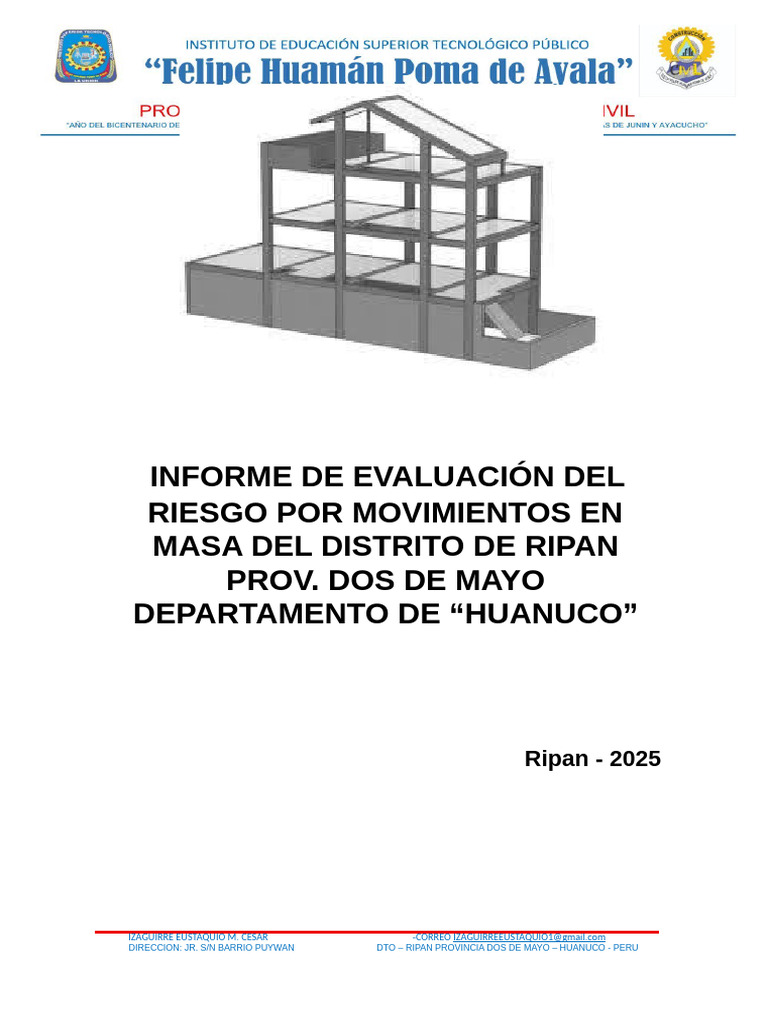 Evaluación de Riesgo en Ripan, Huánuco | PDF | Hidrología | Agua