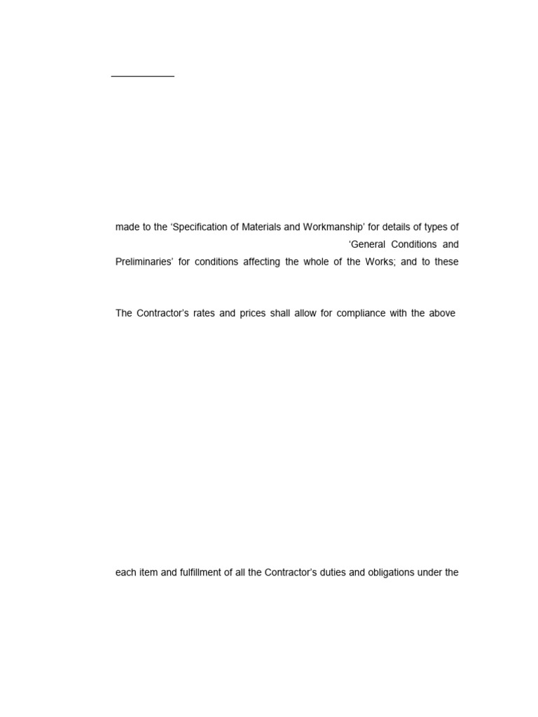 Preambles for Construction Pricing Methods | PDF | Pipe (Fluid ...