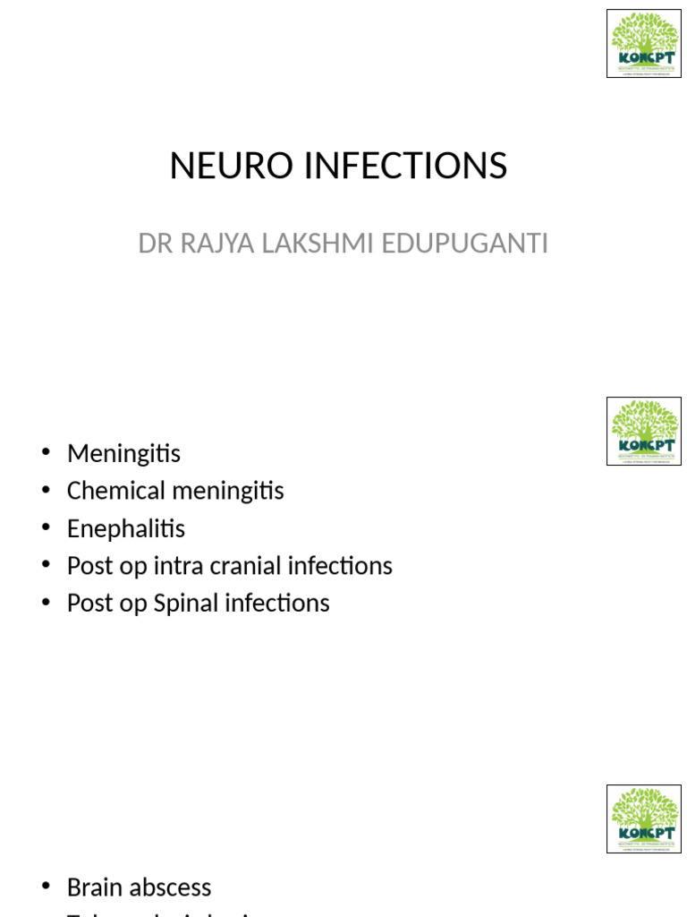 Neuro Infections: Types and Causes | PDF