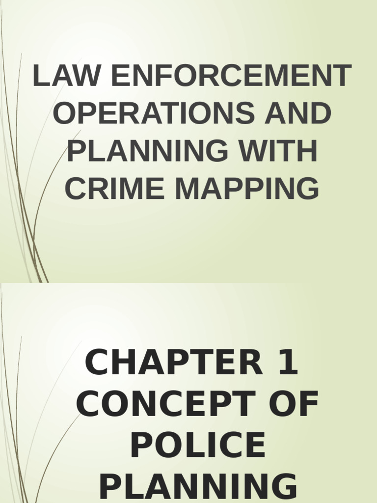 Police Planning and Crime Mapping Guide | PDF | Police | Policy