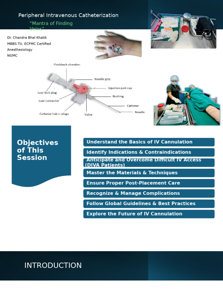 Perepheral IV Catheterization, by Dr. Chandra Bhal Khatik, RN Sudha ...