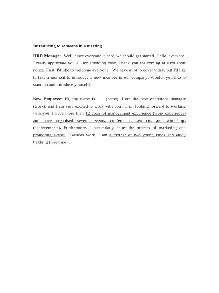 Meeting Introductions for New Employees | PDF | Chess Openings | Chess