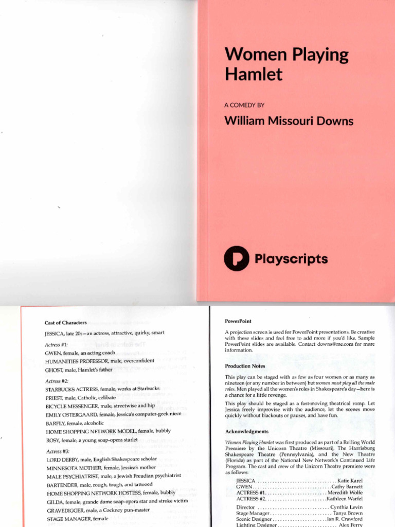 Women Playing Hamlet: A Comedy Script | PDF