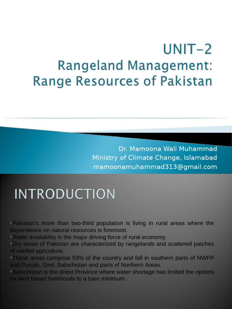 Rangeland Management in Pakistan | PDF | Indus River | Agriculture