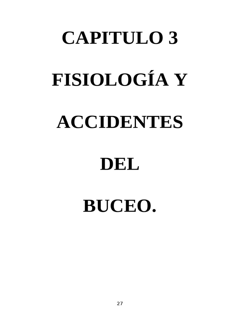 Fisiología y Accidentes en el Buceo | PDF | Sistema respiratorio | Pulmón