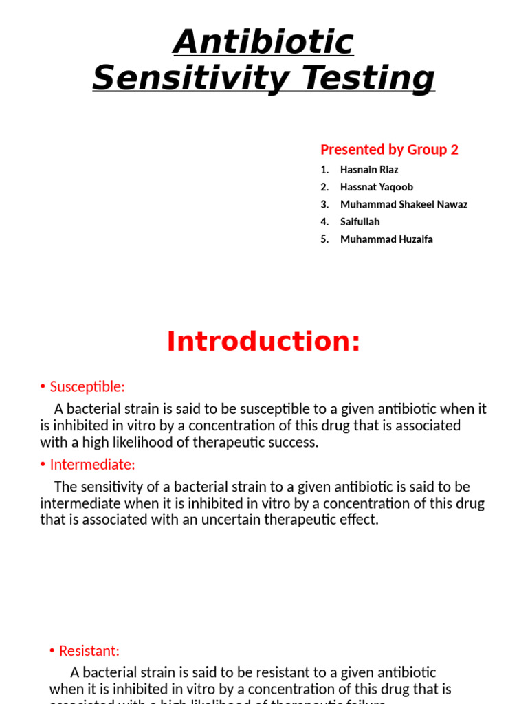 2.Antibiotic Sensitivity Testing | PDF | Microbiology | Clinical Medicine
