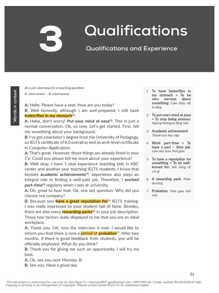 Understanding Qualifications and Experience | PDF