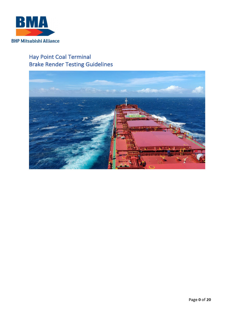 Brake Render Testing Guidelines at Hay Point | PDF | Ships | Pressure
