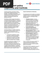 Foriegn Exchange Management Policy (Objectives and Control)