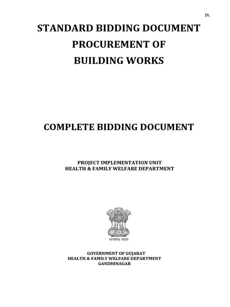 Gujarat Building Works Bidding Document | PDF | Joint Venture ...