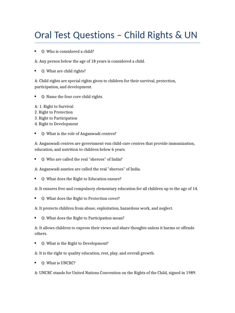 Child Rights and UNCRC Overview | PDF