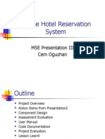 Online Hotel Reservation System MSE Presentation