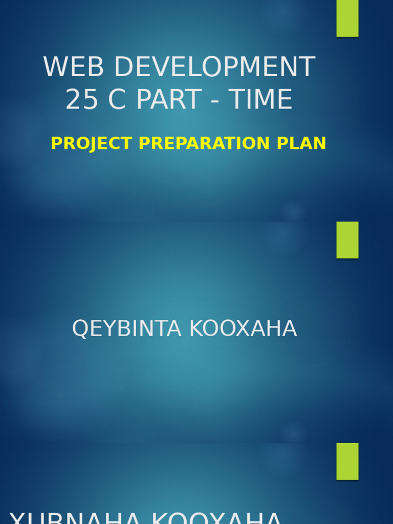 Web Development Project Plan Overview | PDF