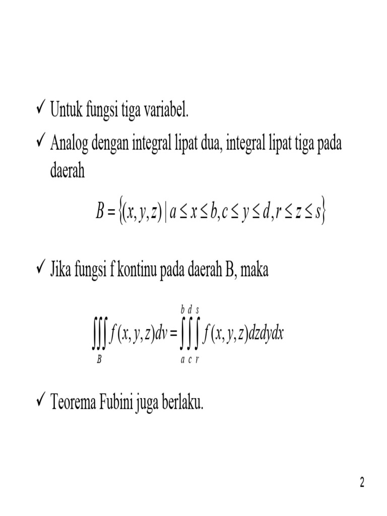 Materi 11 - Integral Rangkap Tiga | PDF