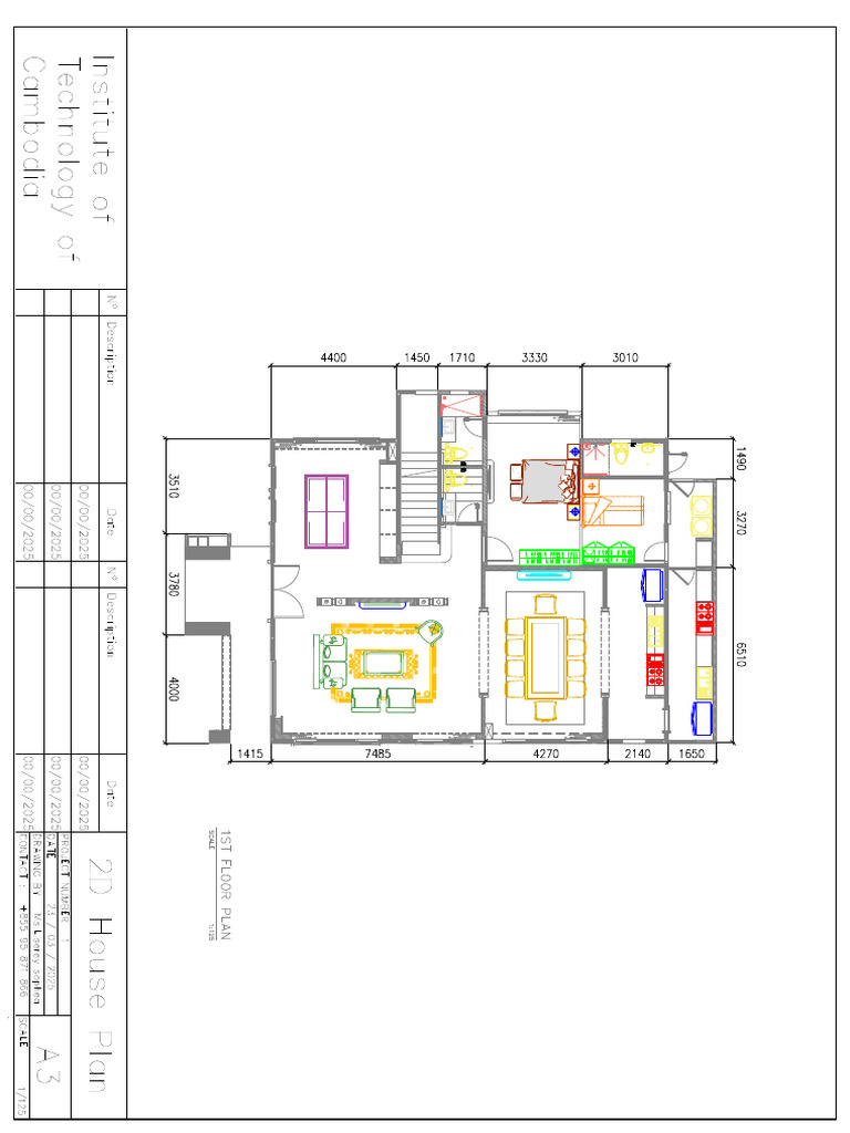 TP1 House 2D Floor Plan Model | PDF
