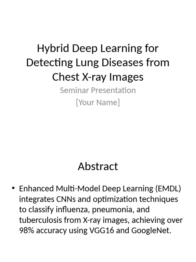 Hybrid Deep Learning for Lung Disease Detection | PDF | Deep Learning ...