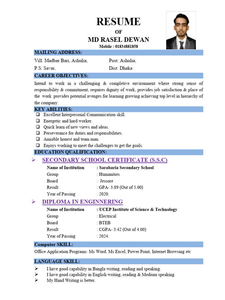 MMMD Rasel Dewan 01834881858 | PDF