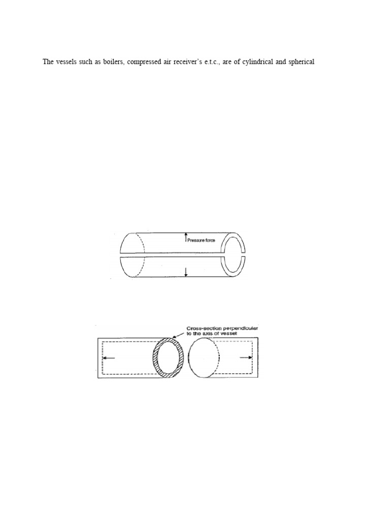 Stresses in Thin Cylindrical Vessels | PDF | Stress (Mechanics) | Physics