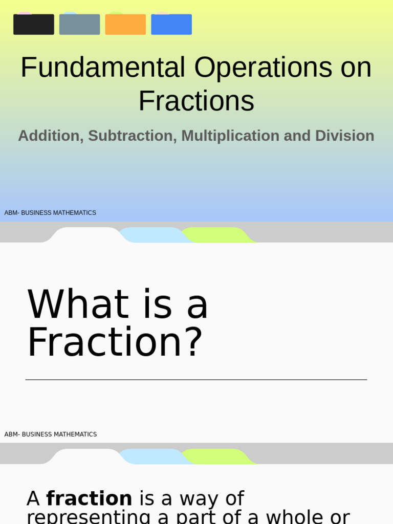 Operations and Types of Fractions | PDF