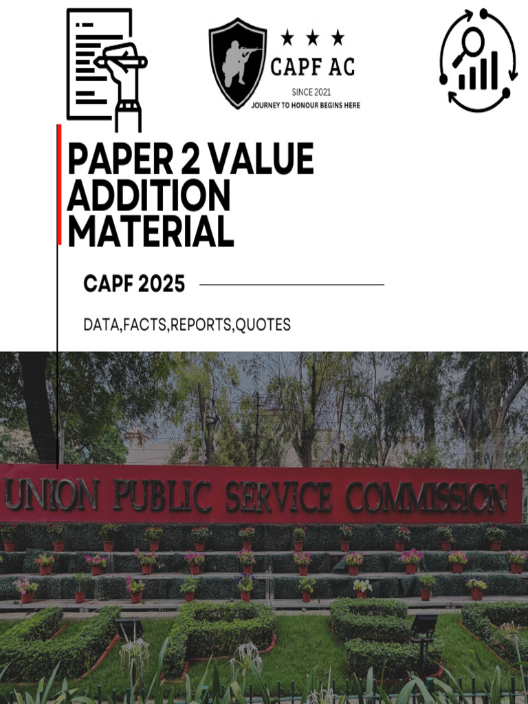 CAPF 2025 Paper 2: Key Data Insights | PDF | Health Care | Biofuel