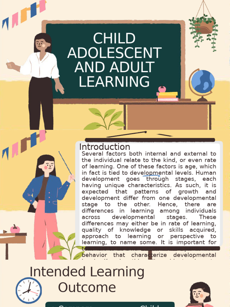Child Adolescent and Adult Learning - 20250722 - 143513 - 0000 | PDF ...
