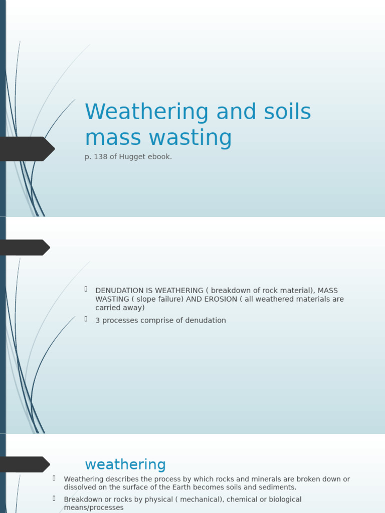 Understanding Weathering and Mass Wasting | PDF | Weathering | Applied ...